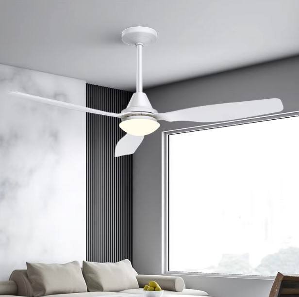 Brushless DC Motor 48 Inch LED Ceiling Fan with Light Remote Control Solar/Electric/Battery Powered for Outdoor & RV/Hotel Use