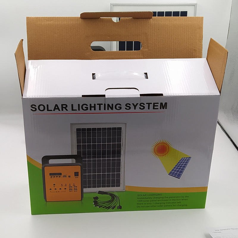 Maintenance-Free 3W DC Lighting Solar System Household Ceiling Fans with Plastic Bulb and Lead-Acid Battery