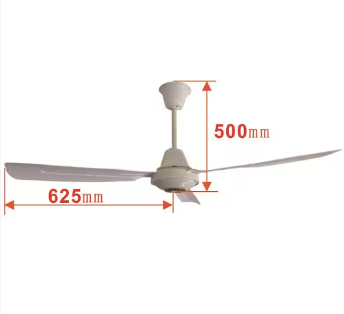 12V Solar Emergency Ceiling Fan 50 Inch Wide Voltage with Remote Control Home Use DC Motor Battery Powered Made Plastic Material
