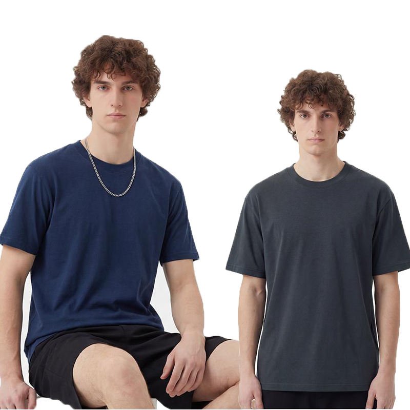 High Quality 100% Pure Cotton 200GSM Knitted Breathable Custom Printed Oversized Round Neck Men's T-Shirt with Text