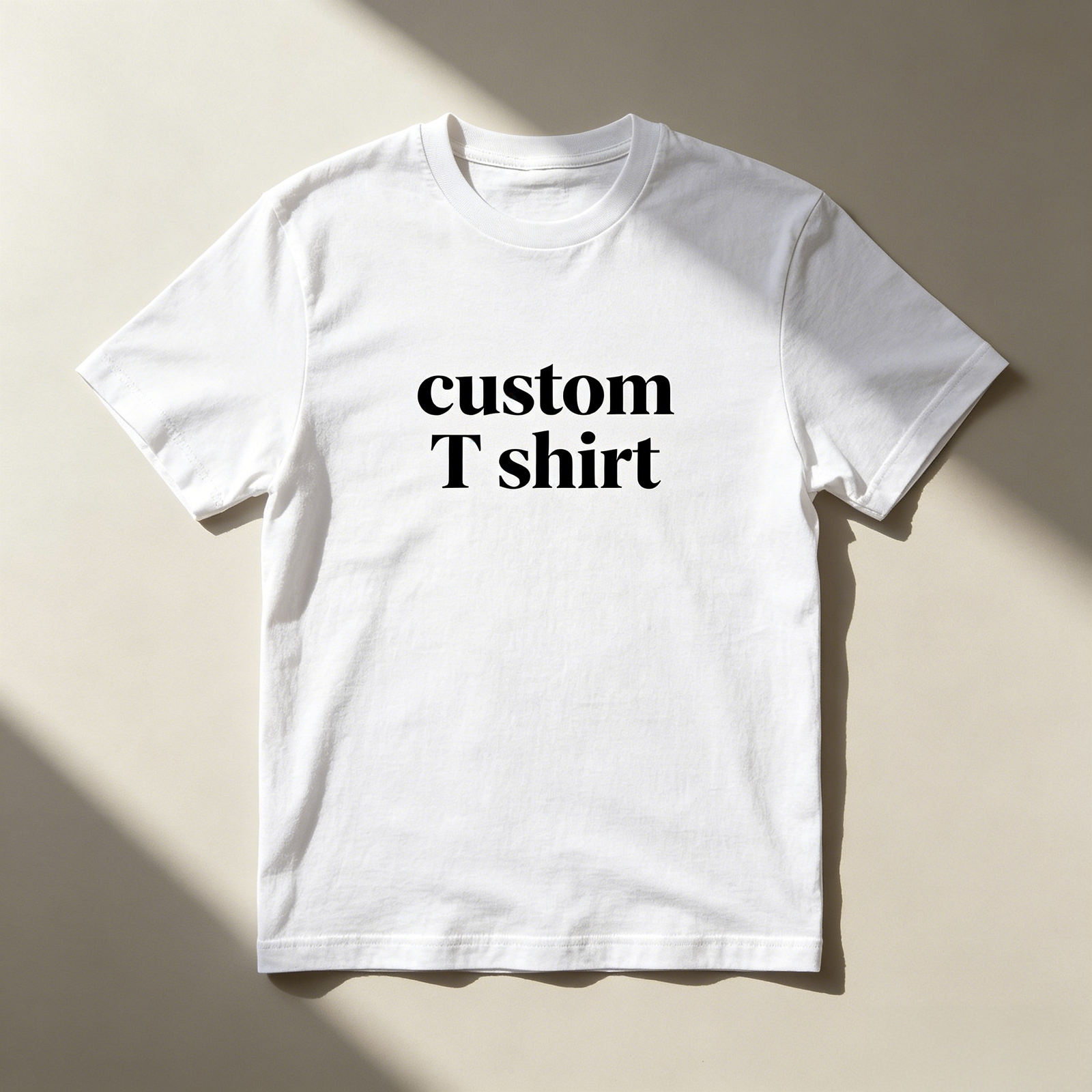 Men's Custom Screen Printing T-Shirt 100% Cotton Breathable Short Sleeve Crew Neck Tee Summer Daily Wear Basic Tops for Men