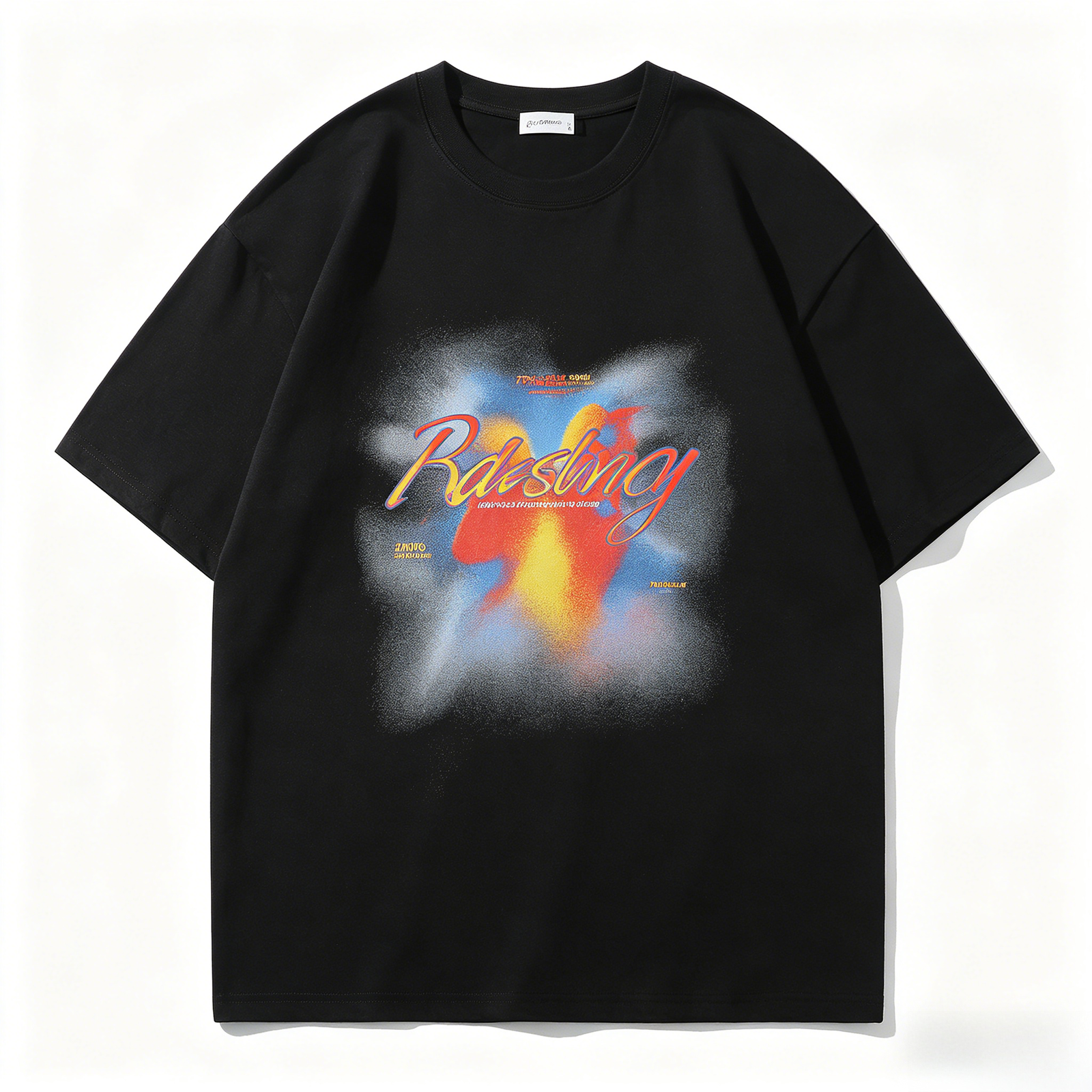 Custom 70% Polyester and 30% Cotton Blend Fabric Short Sleeve Crew Neck T Shirt with Sublimation Transfer Print Logo for Men