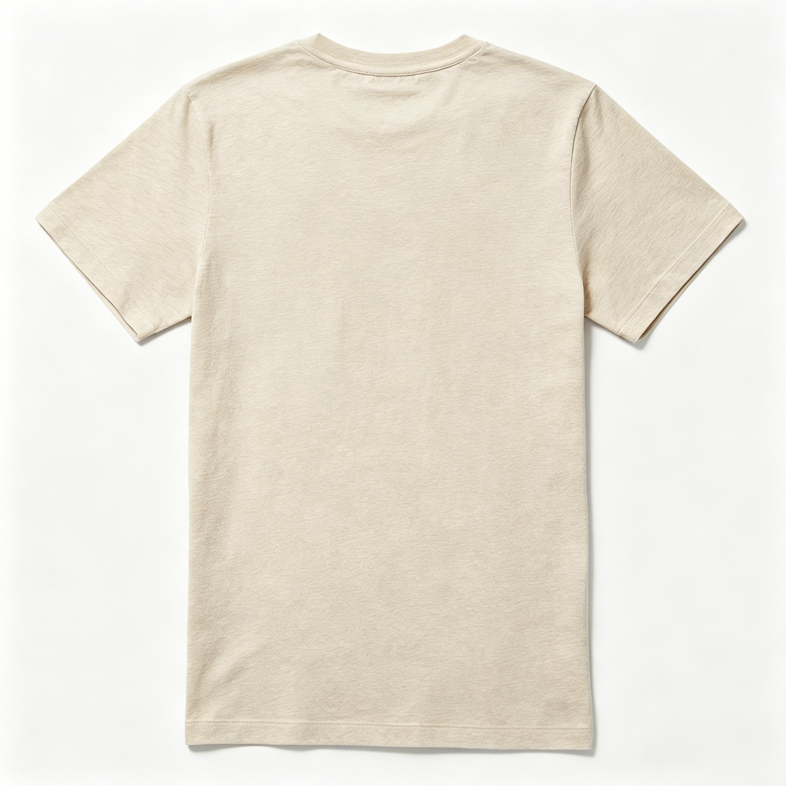 Wholesale 85% Cotton and 15% Linen Blend Fabric Short Sleeve Crew Neck T Shirt with Digital Printing Geometric Logo