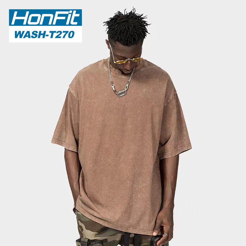 Wholesale Cotton Plain Acid Washed t Shirt High Quality Custom Breathable Oversize Men Washed t Shirts