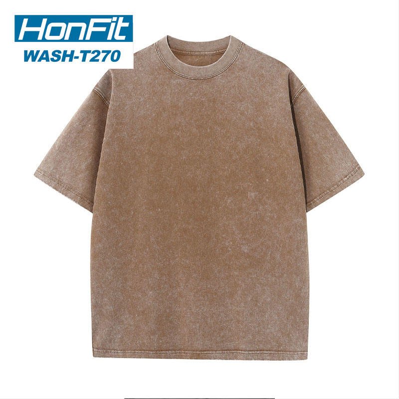 Wholesale Cotton Plain Acid Washed t Shirt High Quality Custom Breathable Oversize Men Washed t Shirts
