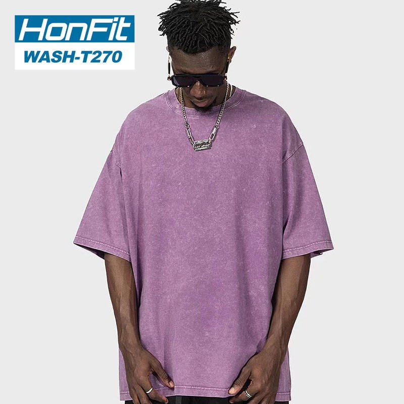 Wholesale Cotton Plain Acid Washed t Shirt High Quality Custom Breathable Oversize Men Washed t Shirts