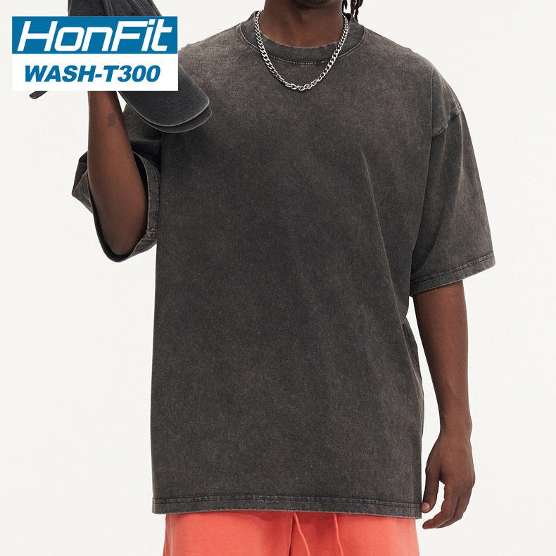 High Quality 100% Cotton Blank Custom Design Unisex Washed T-shirts Breathable Men and Women Washed T-shirt