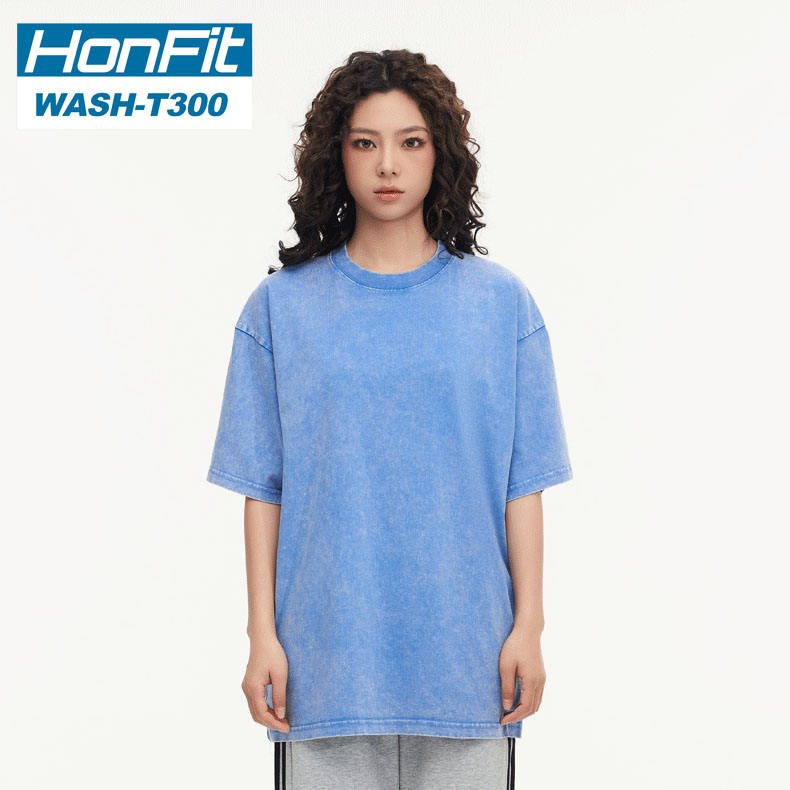 High Quality 100% Cotton Blank Custom Design Unisex Washed T-shirts Breathable Men and Women Washed T-shirt