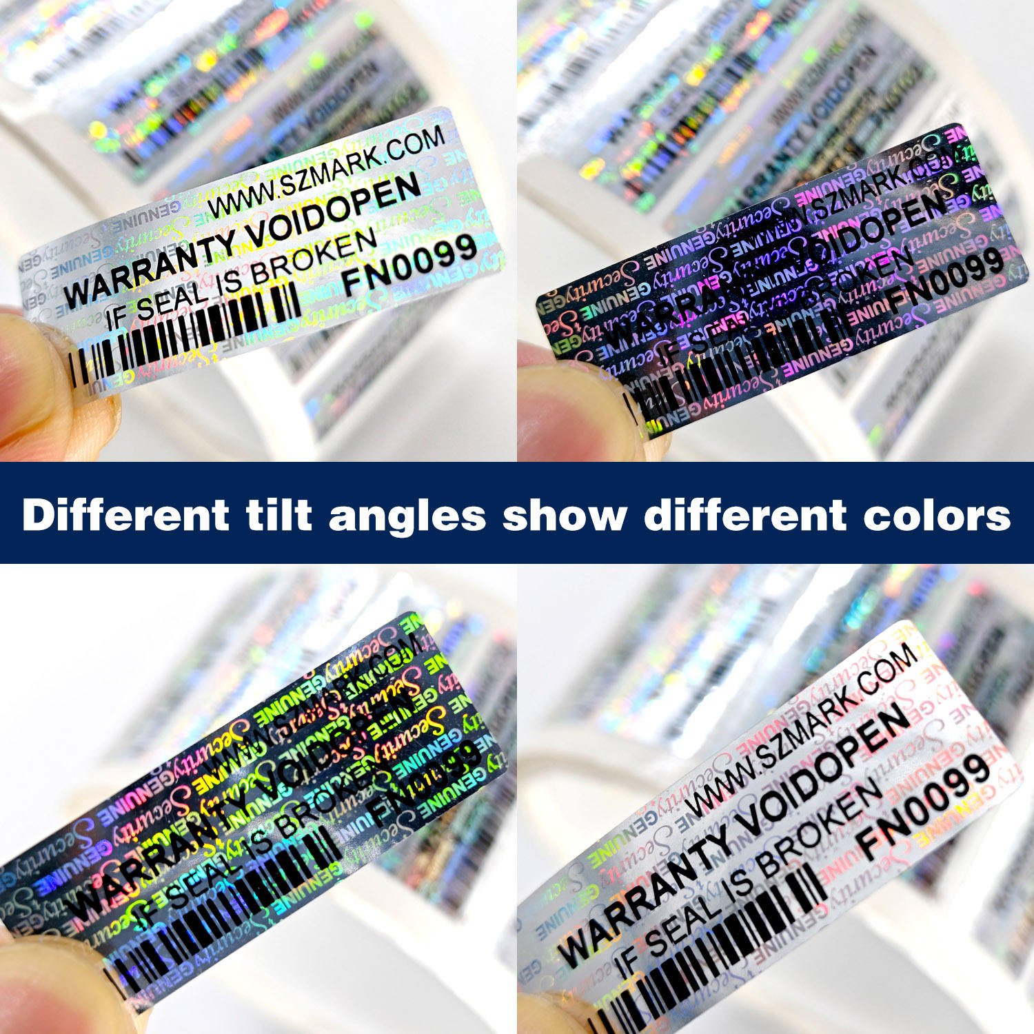 Custom Holographic Void Stickers - Warranty Void Labels, Anti-Tamper Security & Safety Holographic Sticker Paper