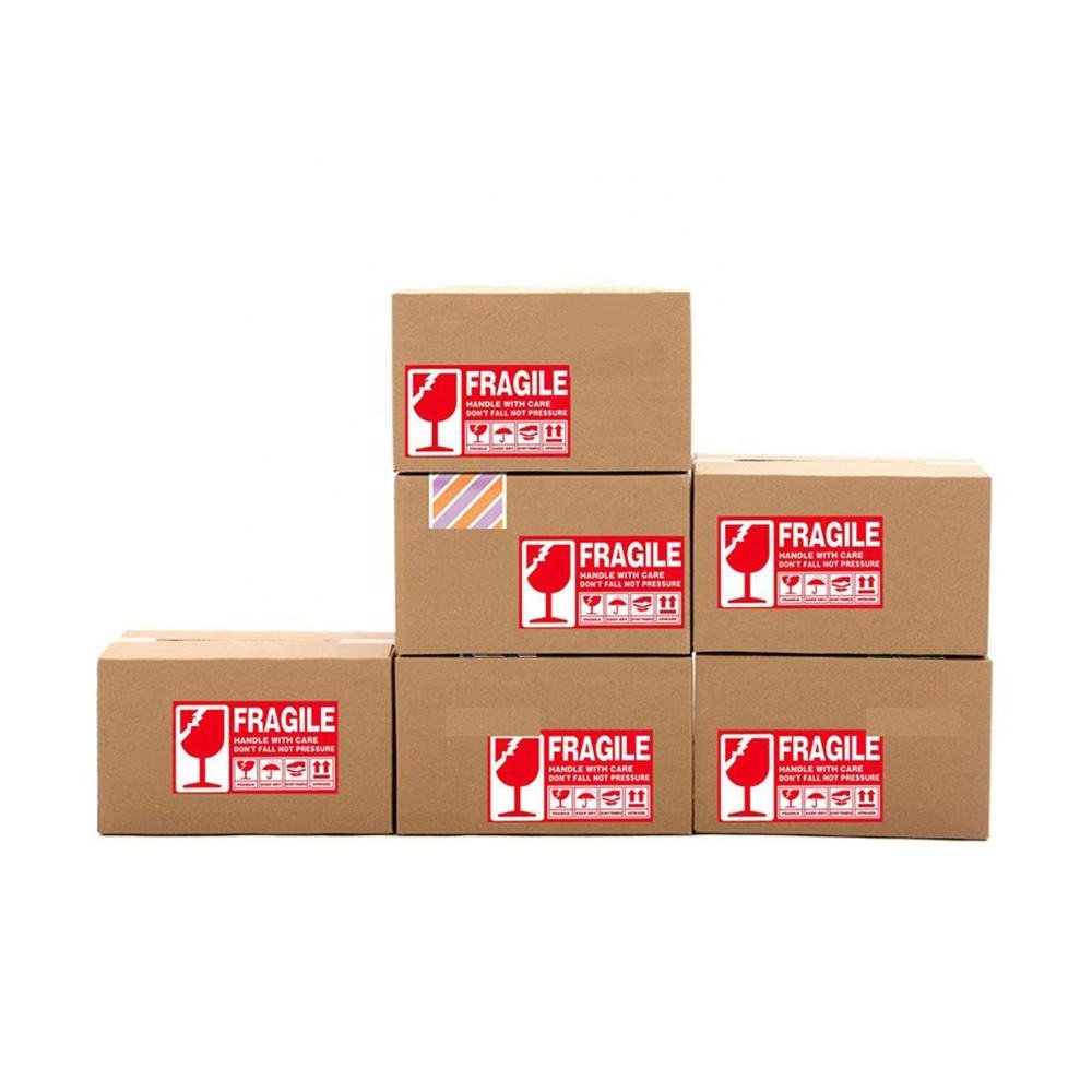 Factory Wholesale Waterproof Adhesive Fragile Roll Thermal Paper Private Label Package with Barcode for Craft Shipping in Carton