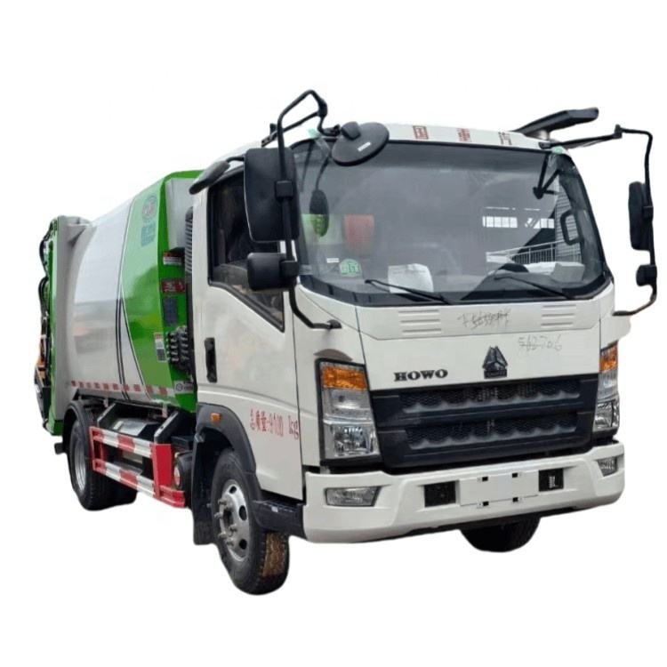 HOWO 5CBM 4X2 Manual Transmission Garbage Compactor Truck with Motor for Urban Sanitation and Refuse Collection