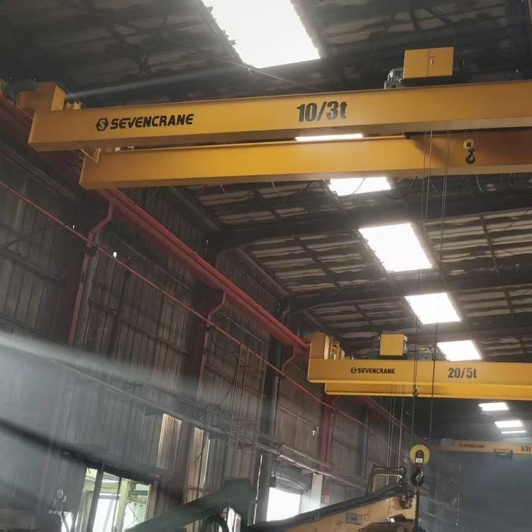 Low Price SEVENCRANE Brand Single Girder European Type Overhead Crane Motor Engine Gear 20 Ton 18m Lifting Height Remote Control