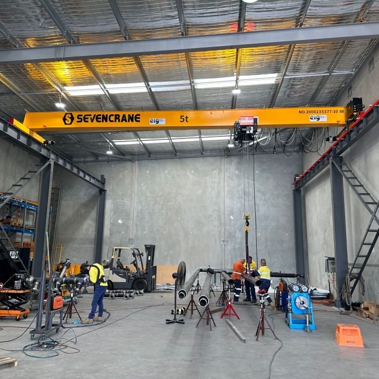 Intelligent 10t Single Girder Overhead Crane with Inverter Control, Smooth Lifting Bridge Crane