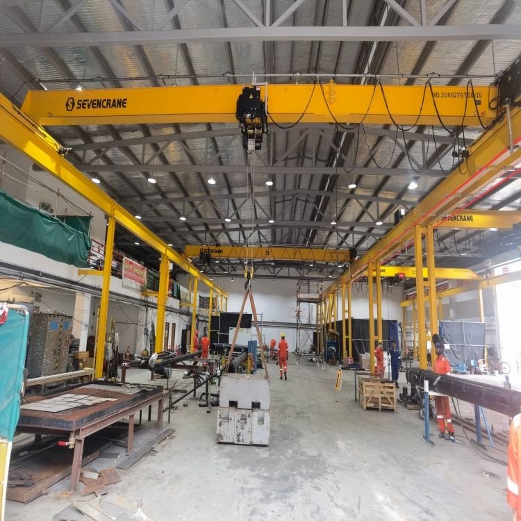 Intelligent 10t Single Girder Overhead Crane with Inverter Control, Smooth Lifting Bridge Crane