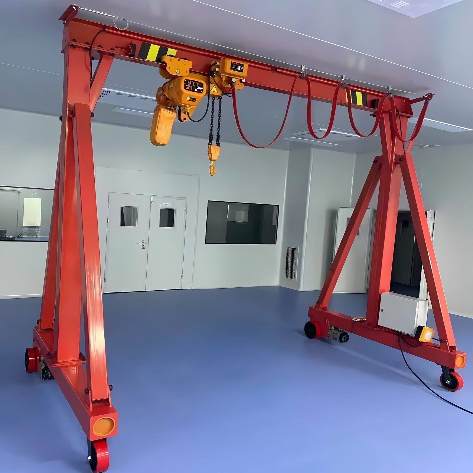 Universal 5 Ton 10 Ton 15 Ton Mobile 15m Span Electric Hoist Travelling Gantry Crane on the Tire