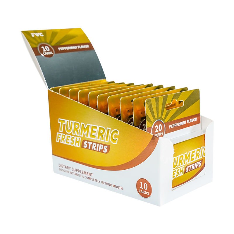 S-OEM Private Label Turmeric Oral Dissolving Strips Joint Health ODF Mint Strip Oral Fresh
