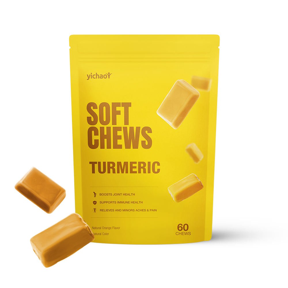 S-ODM OEM Yichao Sugar Free Gummy Turmeric Soft Chews Joint Gummy Vegan Gummy Besopke Gummy Customized Softchews
