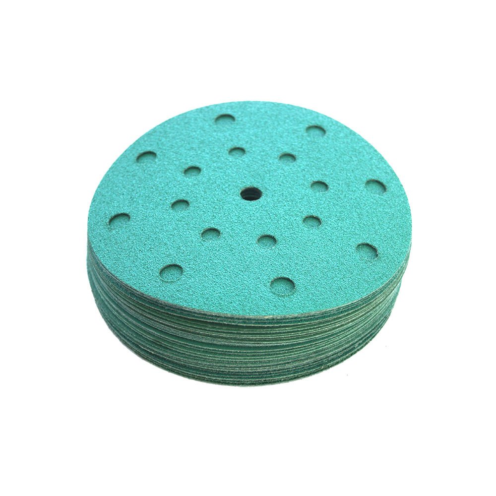 Diphson Green Hook Loop Resin Coated Aluminum Oxide Abrasive Sanding Disc for Grinder 4-9 Inch