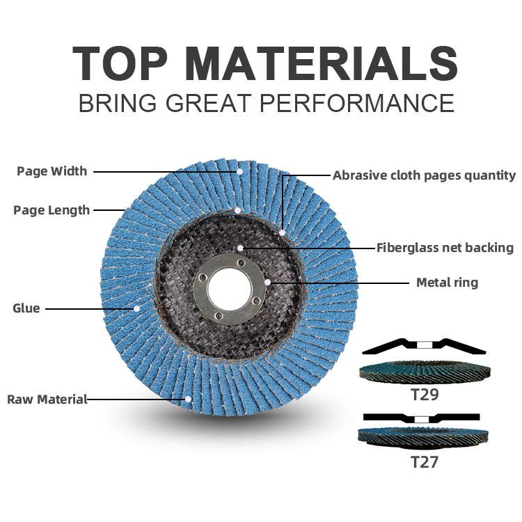 Chinese Manufacturers Cheap Zirconia 80 Grit Flexible Abrasive Flap Disc Grinding Flap Disc Wheel for Metal