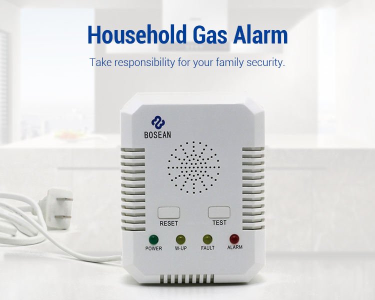 Bosean New Design Household lpg Leak Detector Home Gas Alarm Detector