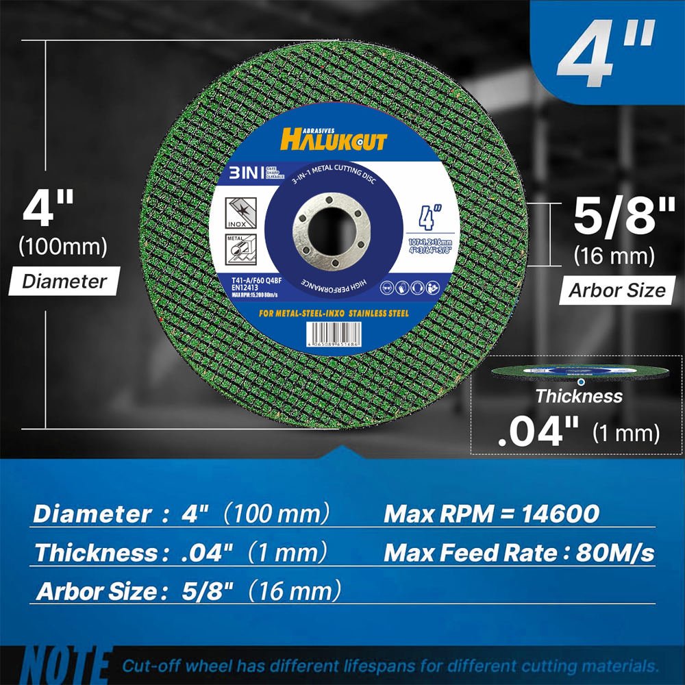 OEM/ODM Supported Abrasive 4 Inch Ultra Thin Resin Bonded Cutting Disc Wheel for metal