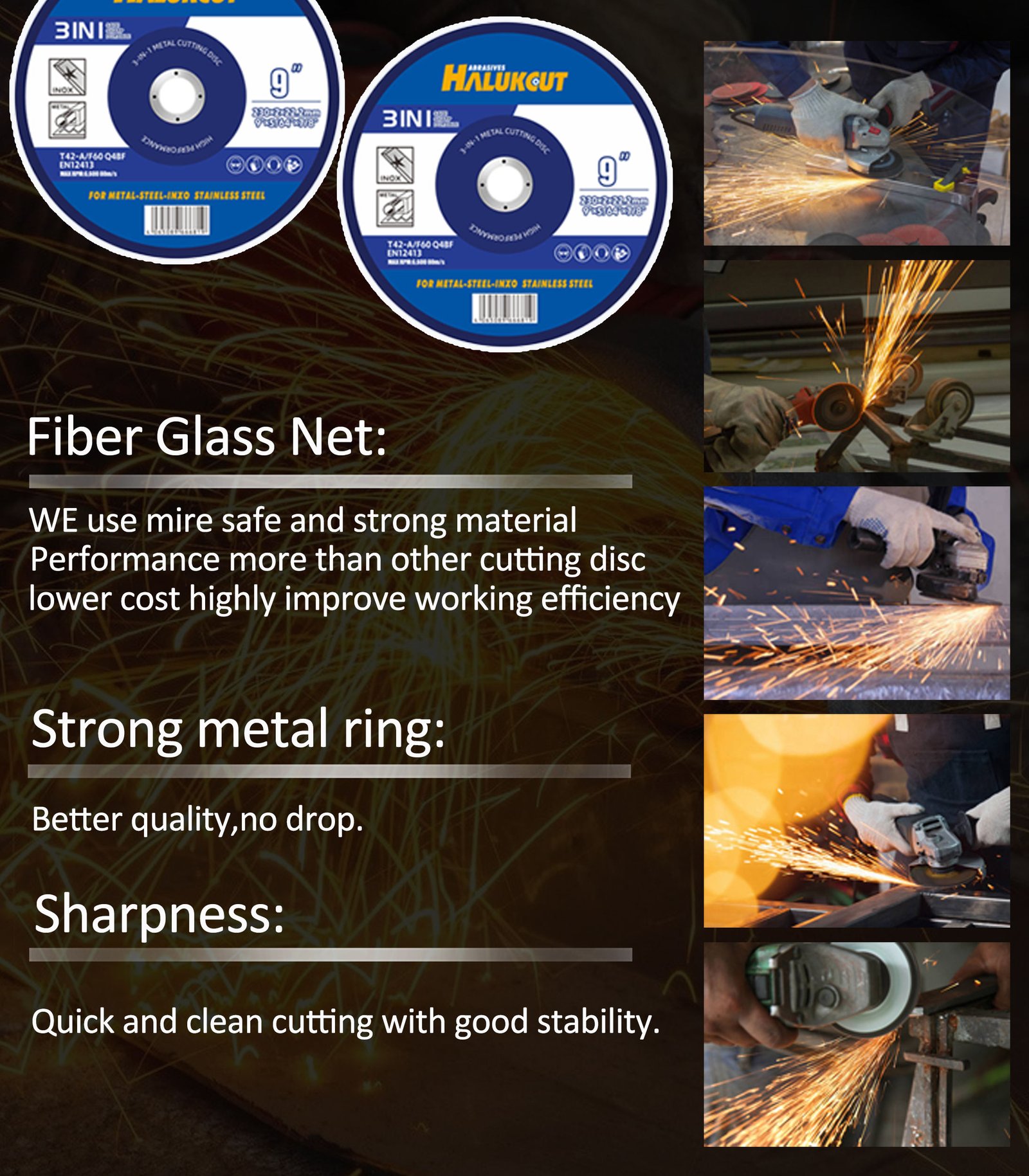 Hot Sale 107*1.2*16mm Fast Delivery Cutting Disc Manufacturer 4inch Source Factory Customized logo OEM/ODM