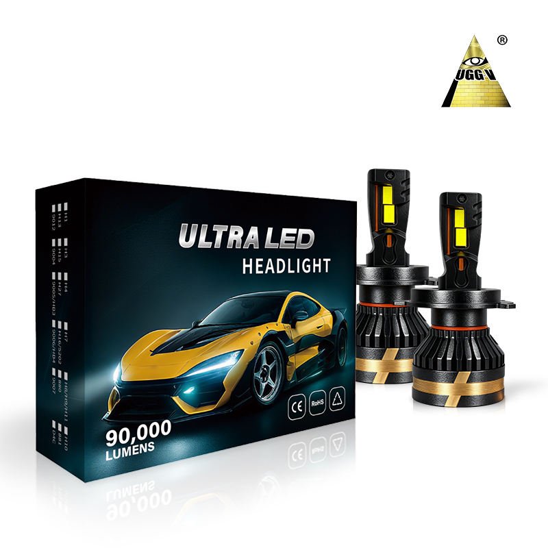 200W UG7 UltraLED H3 LED Headlight Kit Waterproof High Beam Bulbs 4 Copper Pipe, Factory Direct Plug & Play Upgrade