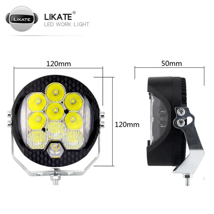 Factory Direct LED Work Light for Off-Road Vehicles 5inch Three-Sided Wrangler Pickup Truck Front Bumper Headlight New Condition