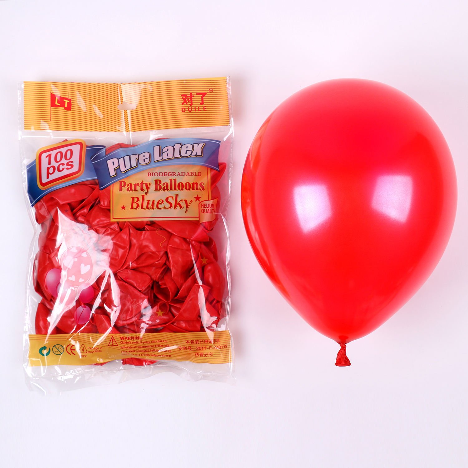 10inch 1.5g Metallic Pearl Red Latex Balloons for Proposal Party Outdoor Party Decoration