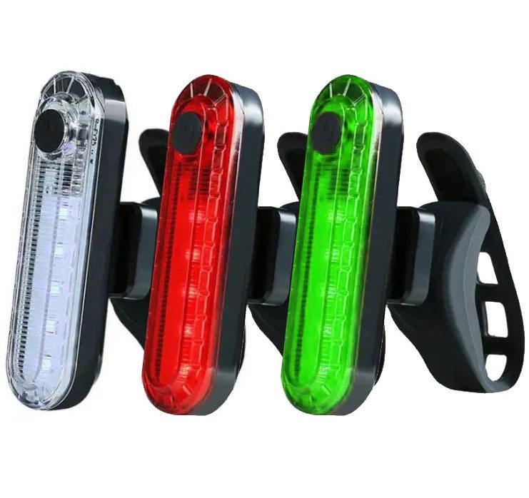 USB Rechargeable Ultra-Bright Red Rear Bike Tail Light Easy-to-Install Bicycle/Helmet Taillights for Cycling