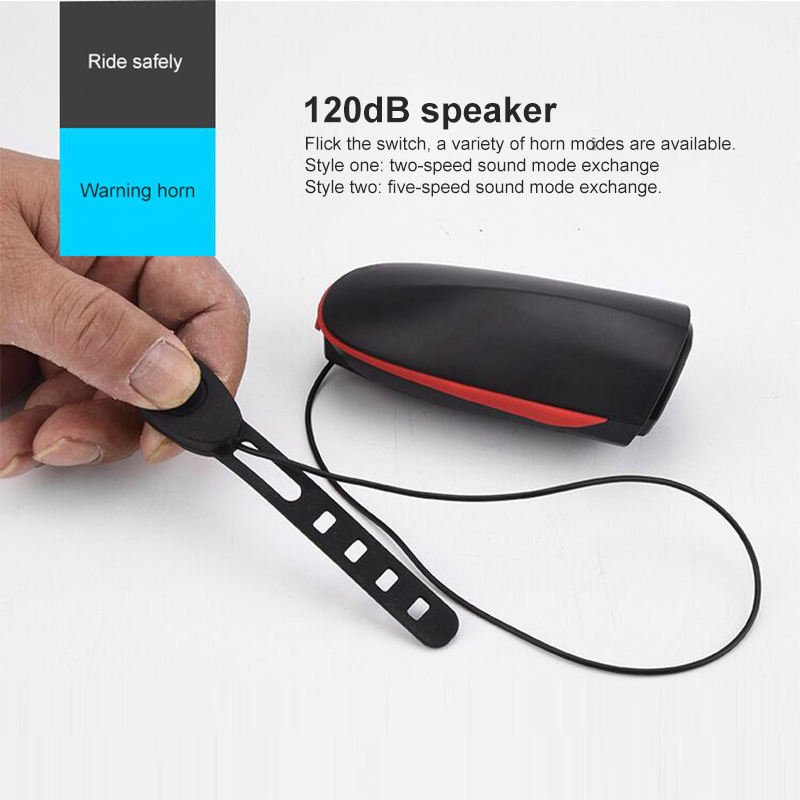 Hot Products Bicycle Handlebar USB Rechargeable Horn Electric Mountain Bike Loud Horn Two in One Lights Bell Alarm