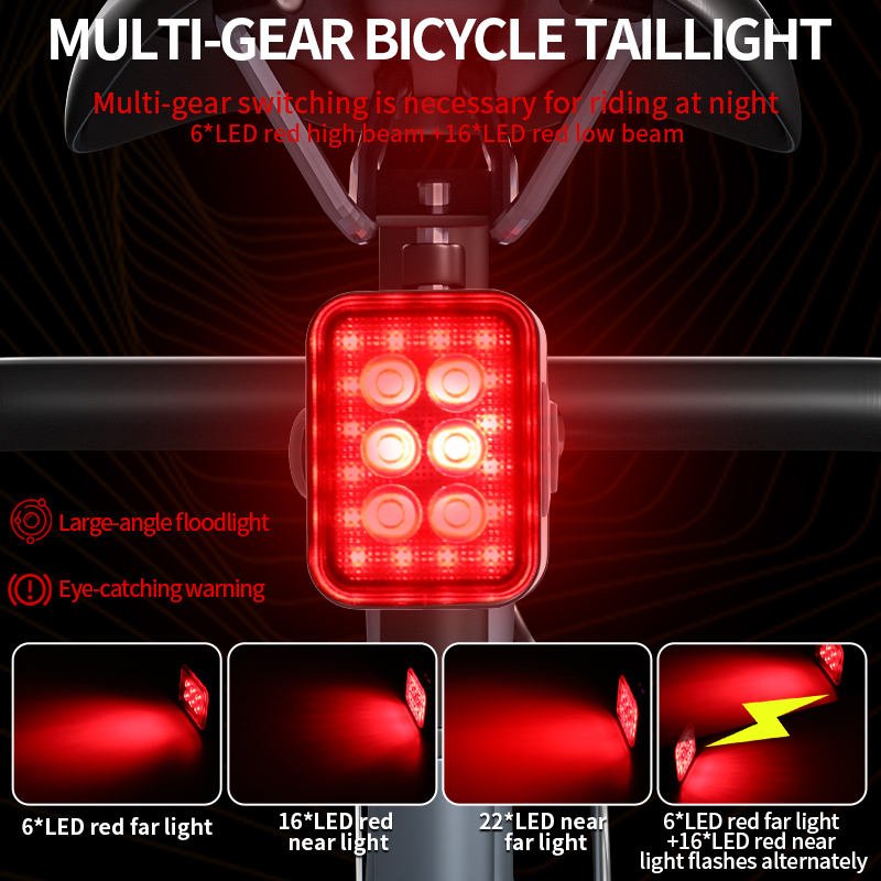 2 Set Mini Bicycle Front Rear Light Set Bike USB Charge Headlight Light Waterproof Taillight Lamp Lantern Bicycle Accessories