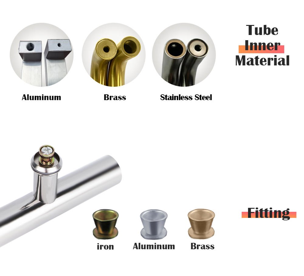 Stainless Steel Combination Shower Door Handle Push Pull Glass Door Handle with Bathroom Towel Bar Grab Bars Product