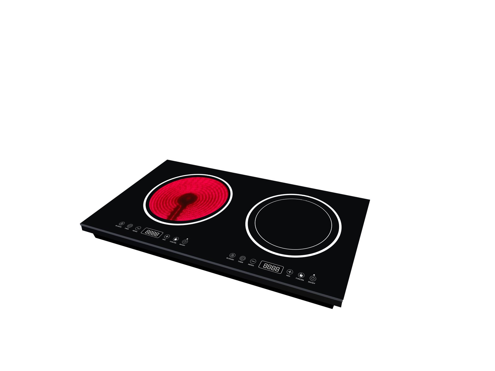 Double Induction Infrared Cooker Mixed Induction Infrared Hob Two Hobs Combined Hybrid Cooker with Good Tech and Materials