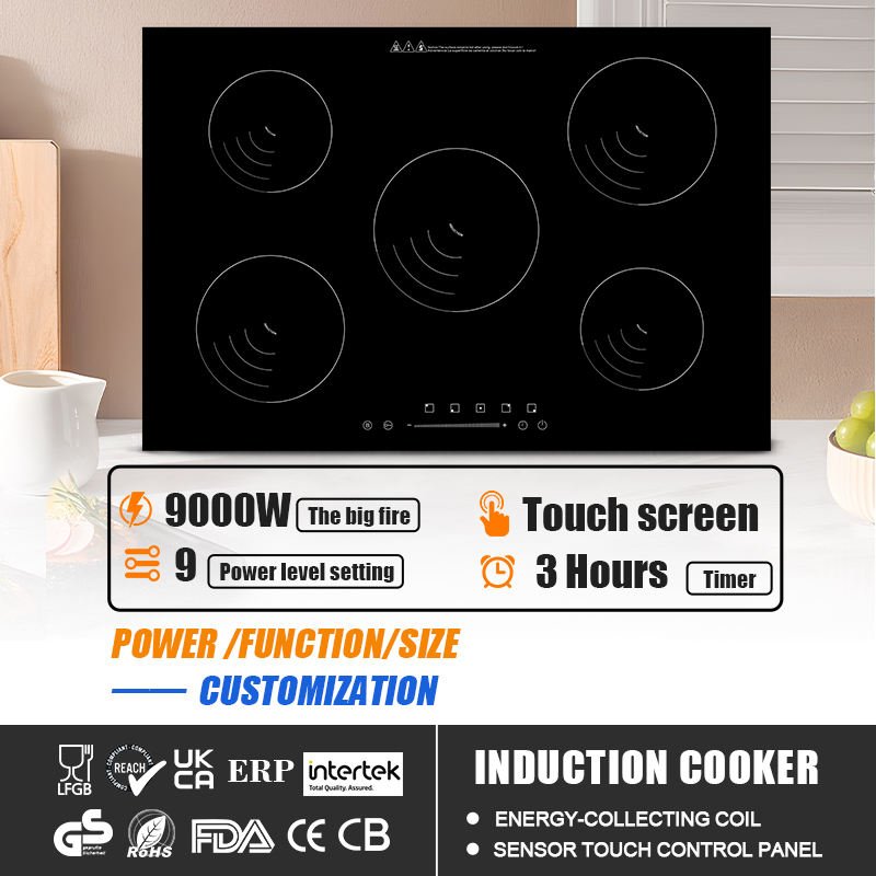 China Best Seller Kitchen Appliance 5 Burners Electric Induction Cooker Stove High Quality Multiple Induction Cooktop Hob