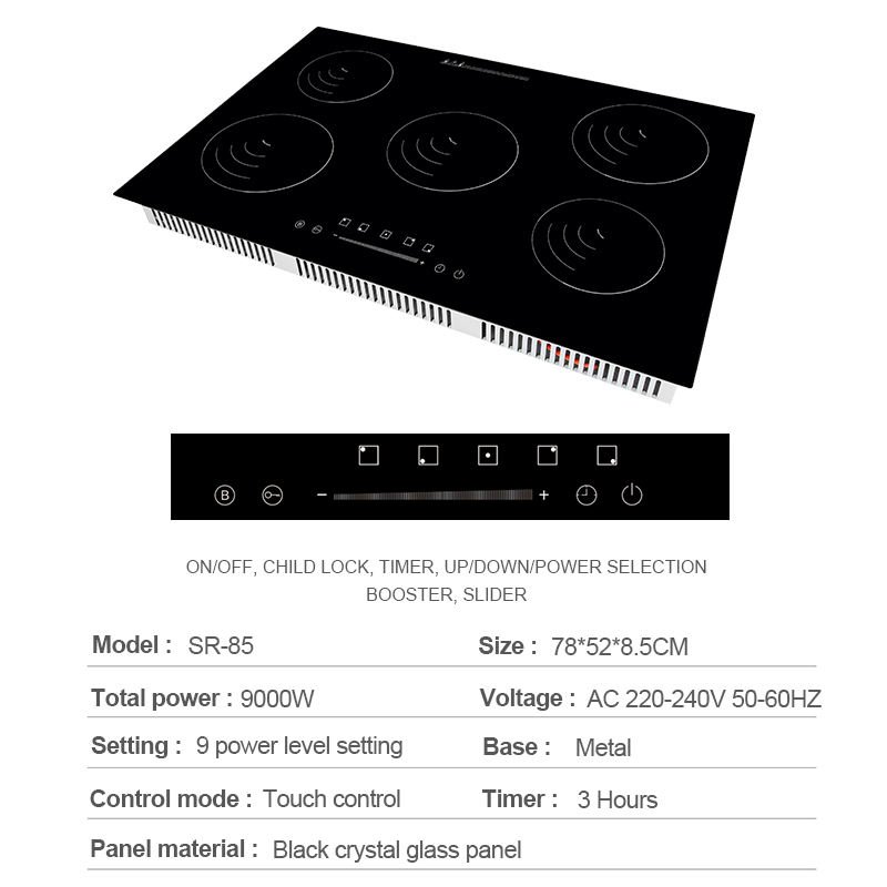 China Best Seller Kitchen Appliance 5 Burners Electric Induction Cooker Stove High Quality Multiple Induction Cooktop Hob