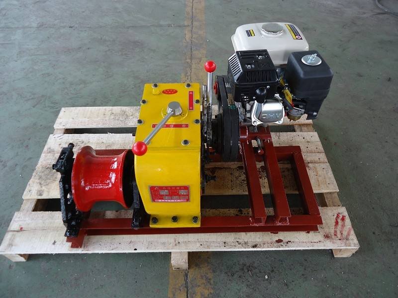 Erecting Overhead High-voltage Transmission Lines and Laying Underground Cables Diesel Powered Winch