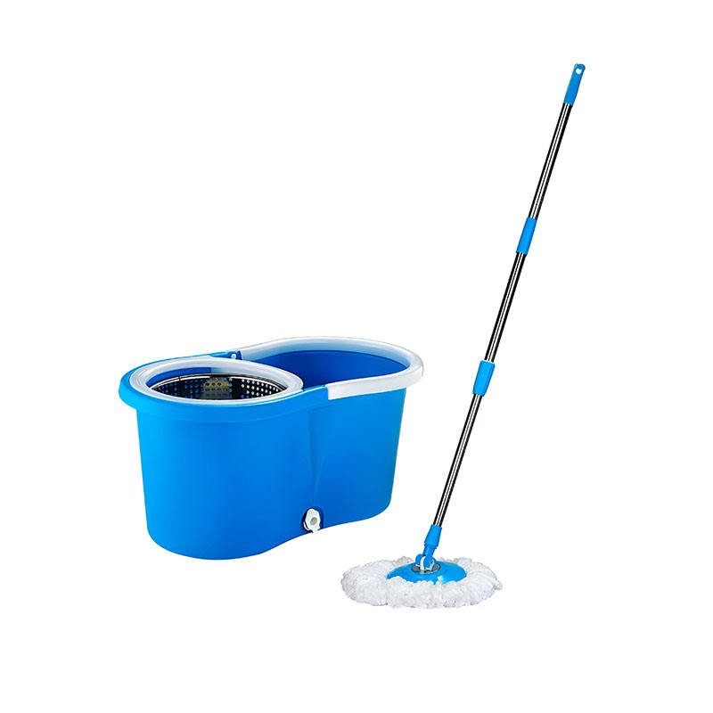 Myrva 360 Degree Mop With Bucket Stainless Steel Rod Round Head Floor Cleaning Portable Modern Design