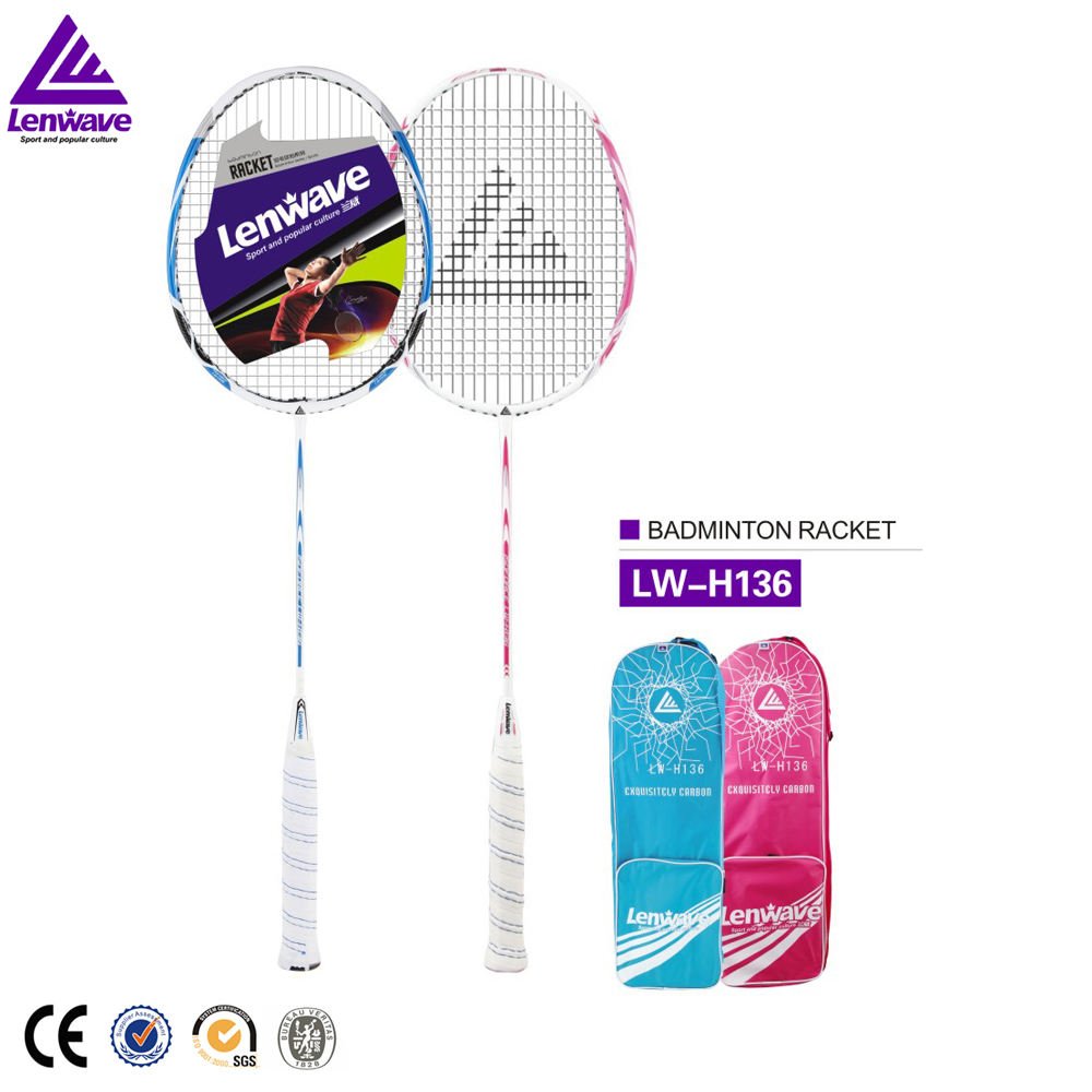 Lenwave Steel Racquet Lightweight Built-in T-join Badminton Racquet G4/G5 Custom Badminton Racket Set Wholesale,with 5pcs Balls