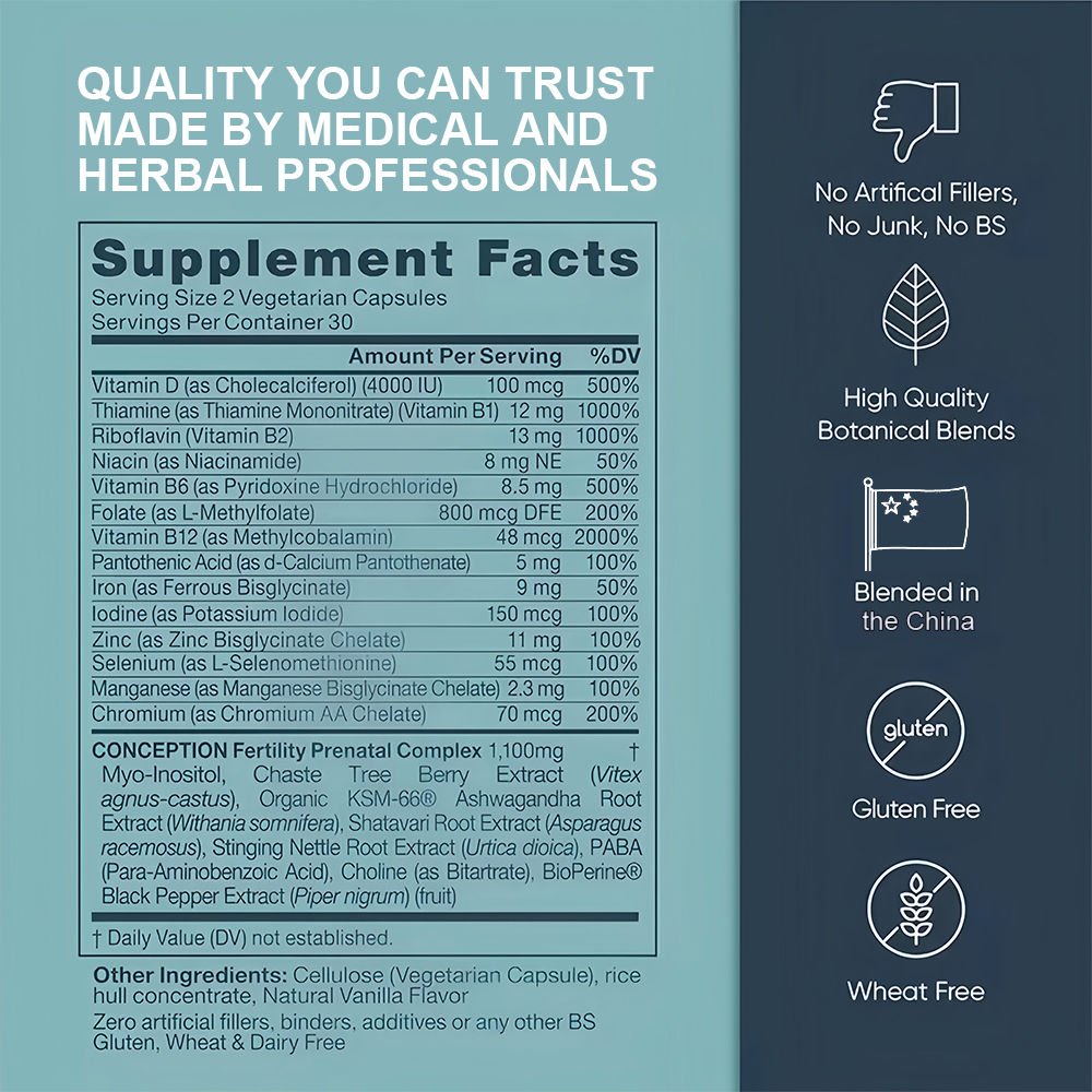 Female Fertility Capsules Healthy Herbal Booster Supplements Fertility Pills for Women's Pregnancy Not for Teenagers