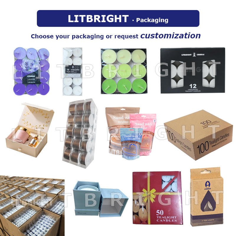 OEM Low Price 50 Pack 4 Hour 50ct White Non Scent Paraffin Wax Tea Lights Tealight Candles for Wedding Christmas Prayer Shabbos