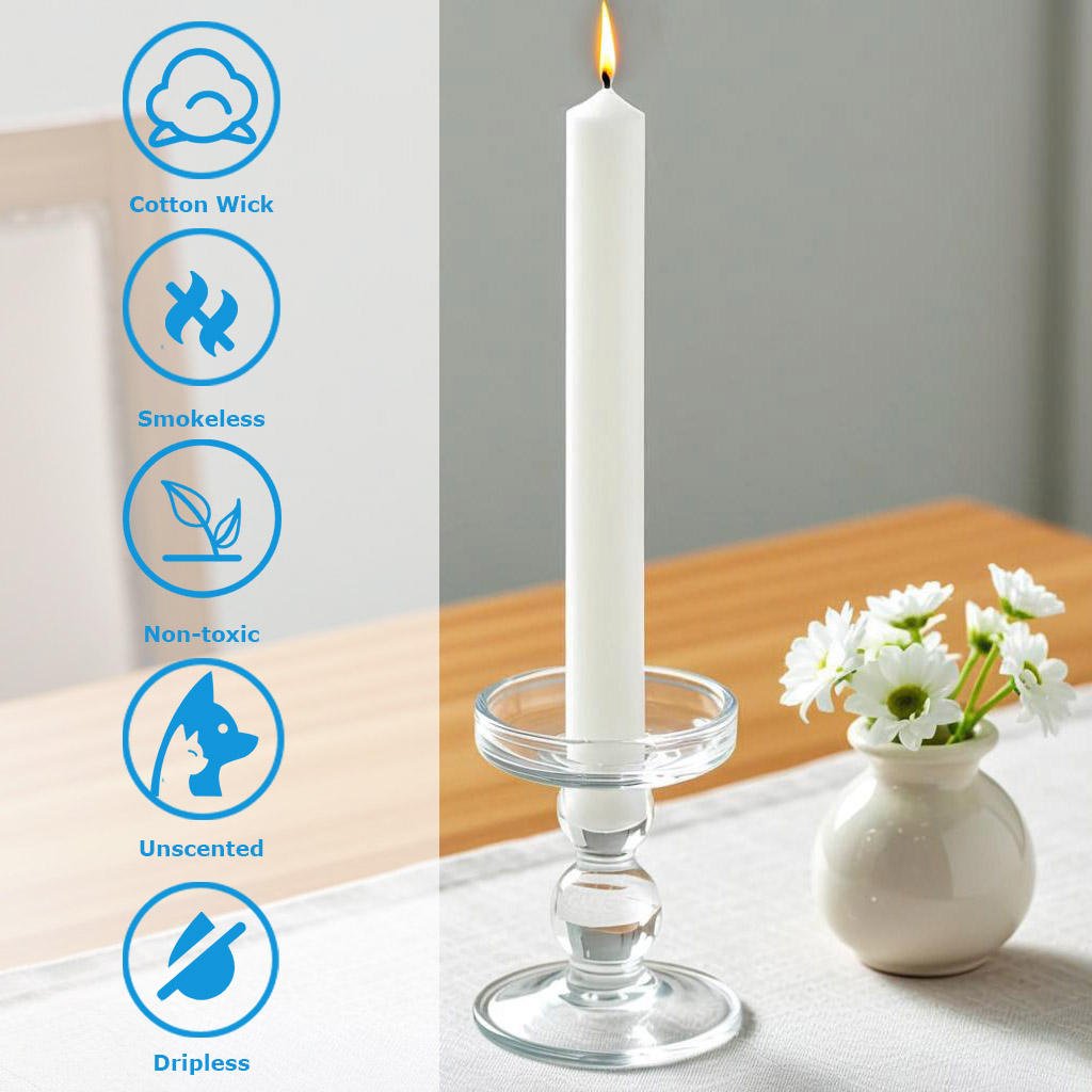 LITBRIGHT Candle Supplier Wedding Church Household Table Candle Paraffin Wax Religious Bougie Velas White Stick Candles