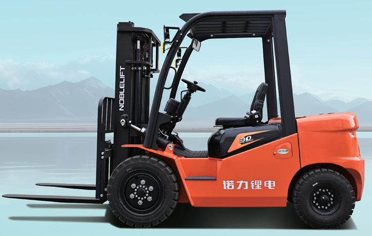 NOBLELIFT CPD35 Lithium Iron Phosphate 76.8V 1350kg Battery Electric Ride-On Counterbalanced Single Mast Forklift 1150mm Fork
