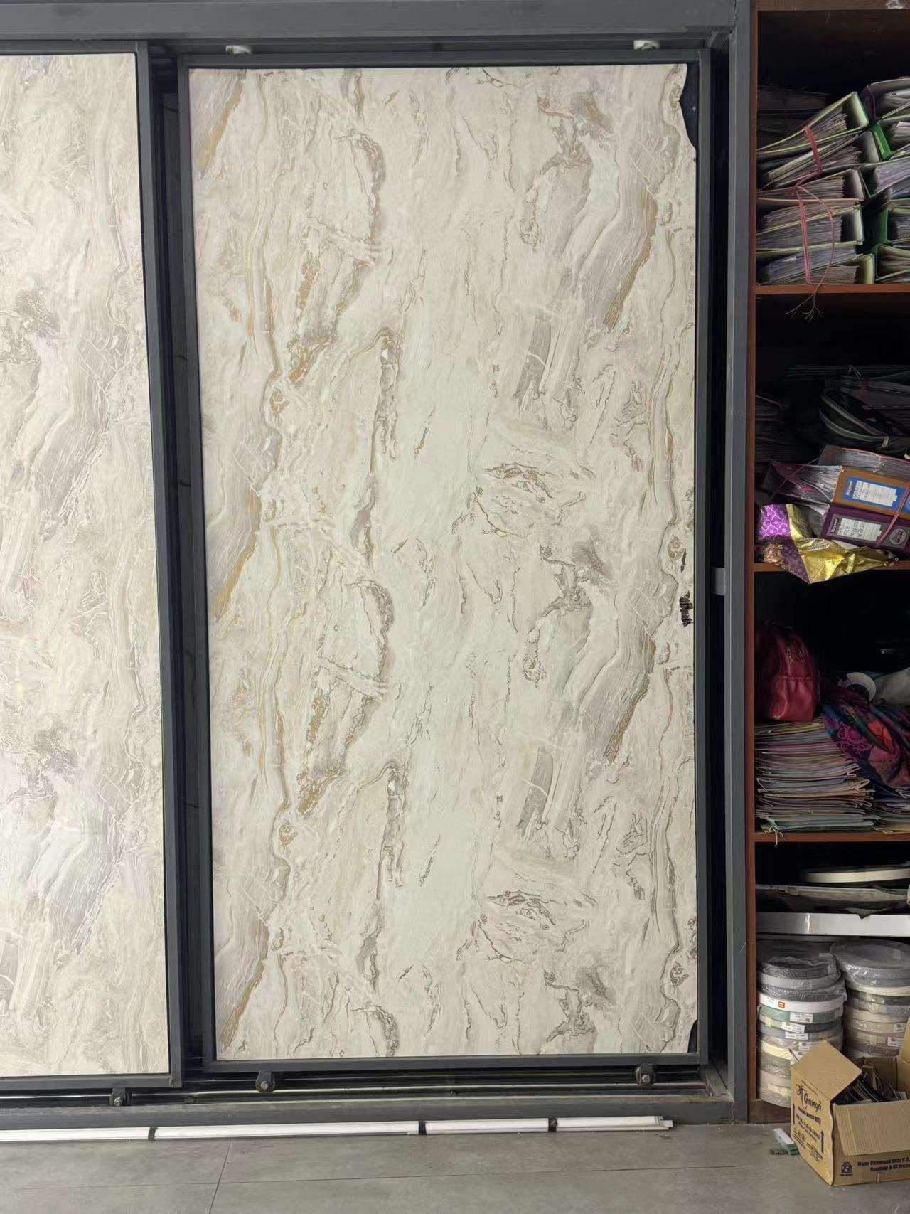 Wall Panel Wave Design Indoor Professional PVC UV Marble Sheet Design Competitive Price Wall Decoration Material