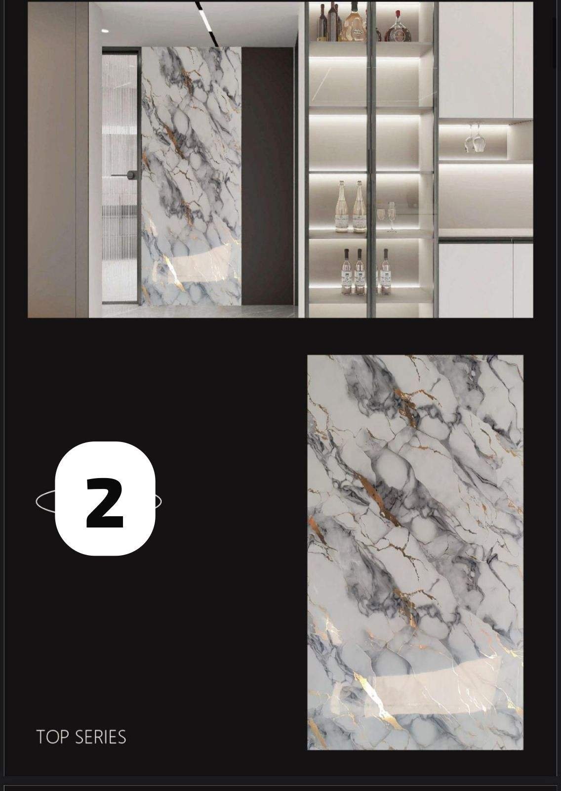 Wall Panel Wave Design Indoor Professional PVC UV Marble Sheet Design Competitive Price Wall Decoration Material