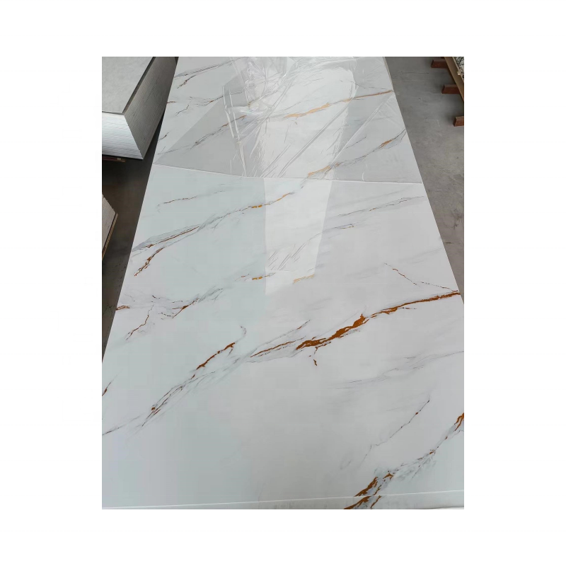 High Gloss Uv Coating Waterproof Pvc Marble Sheet Pvc Uv Marble Sheet 1220*2400mm 1220*2800mm