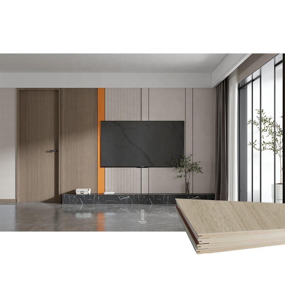 ODM OEM Home Plastic Flat Connection WPC TV Background Decoration Wall Panel