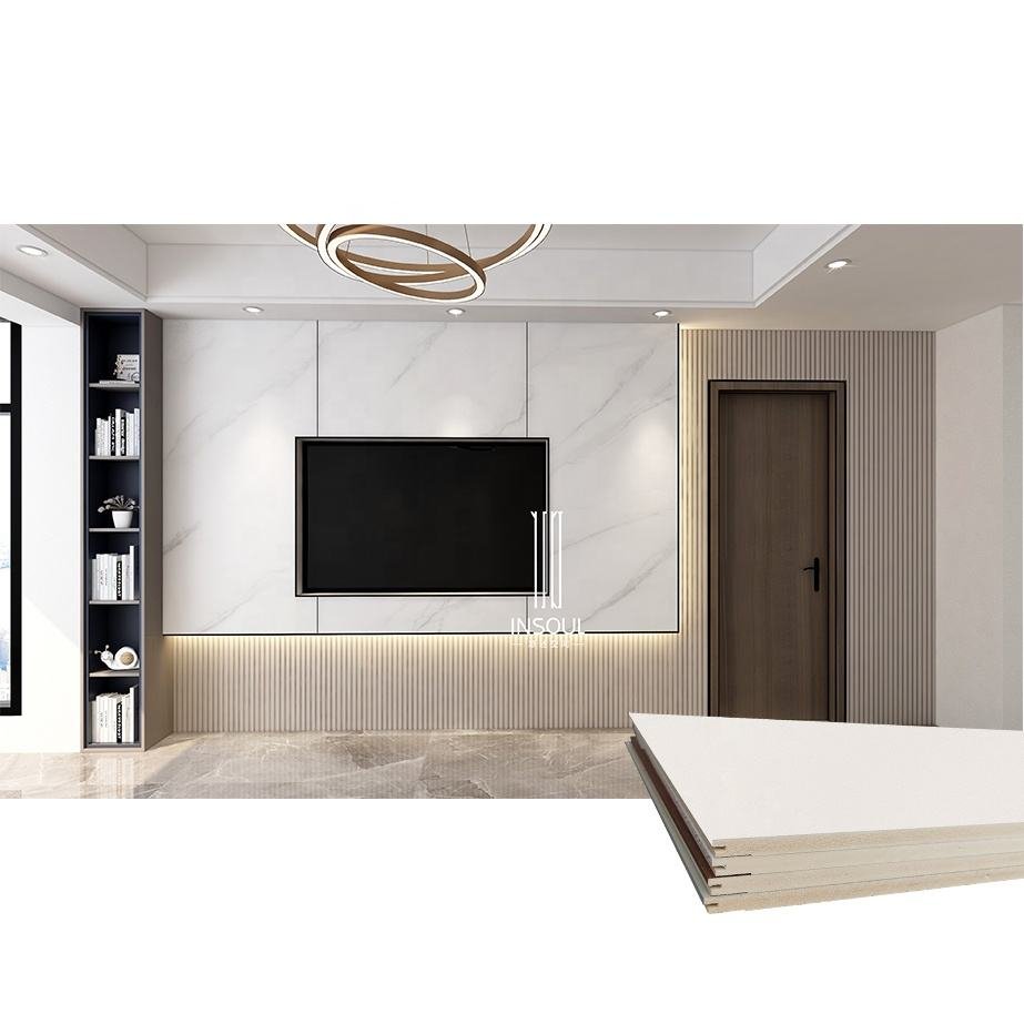 ODM OEM Home Plastic Flat Connection WPC TV Background Decoration Wall Panel