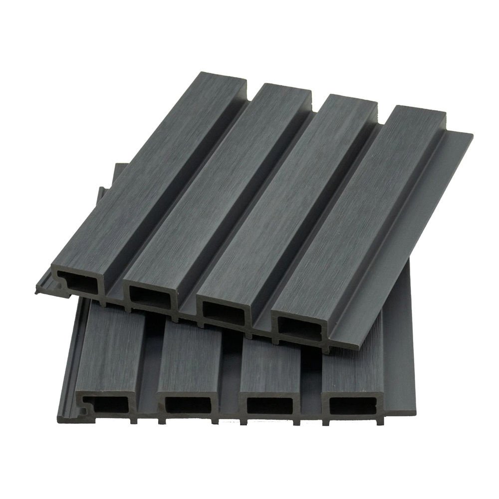 Wall Cladding Wpc Exterior Outdoor Composite Wall Panel Plastic Wood Wall Panel Outdoor Co-Extruded Fluted Cladding Panel