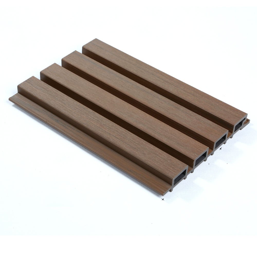 Waterproof Co-Extruded Fluted Exterior Composite Cladding Hollow WPC Outdoor Wall Panel